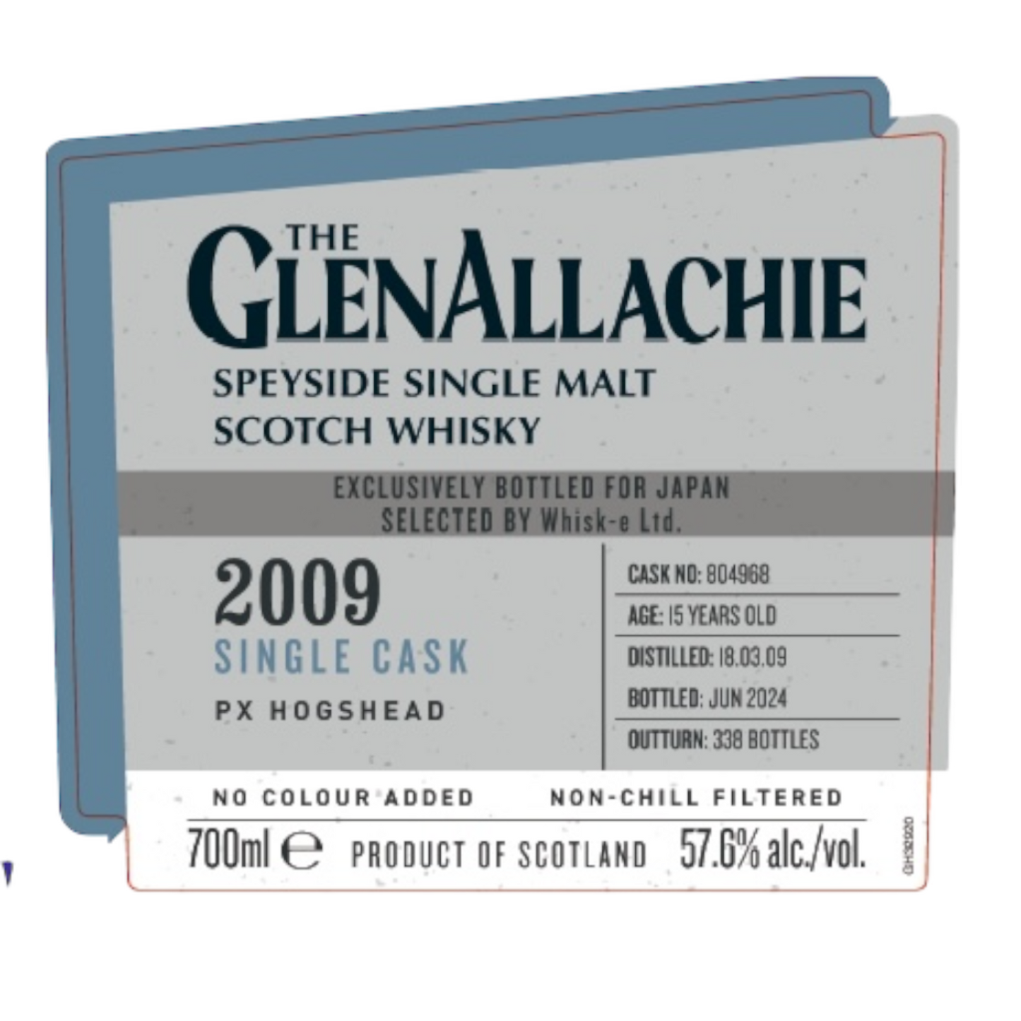 【グレンアラヒー 】2009 15年 PXシェリーホグスヘッド 57.6度 シングルカスク 700ml /グレンアラヒー