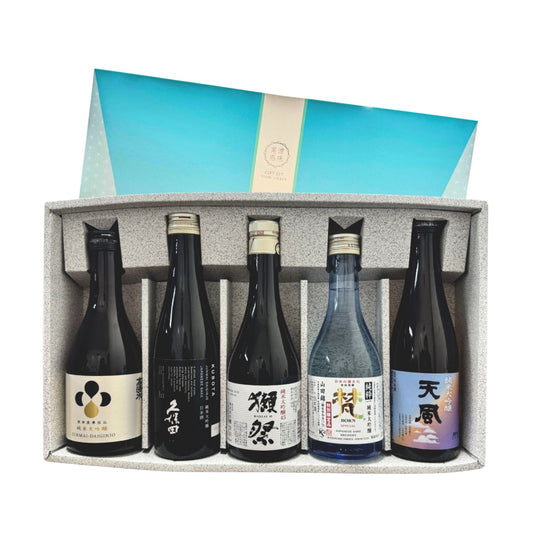 【父の日】ギフトセット 獺祭 久保田 梵 高清水 天風入り 純米大吟醸 300ML×5本セット 【送料無料】