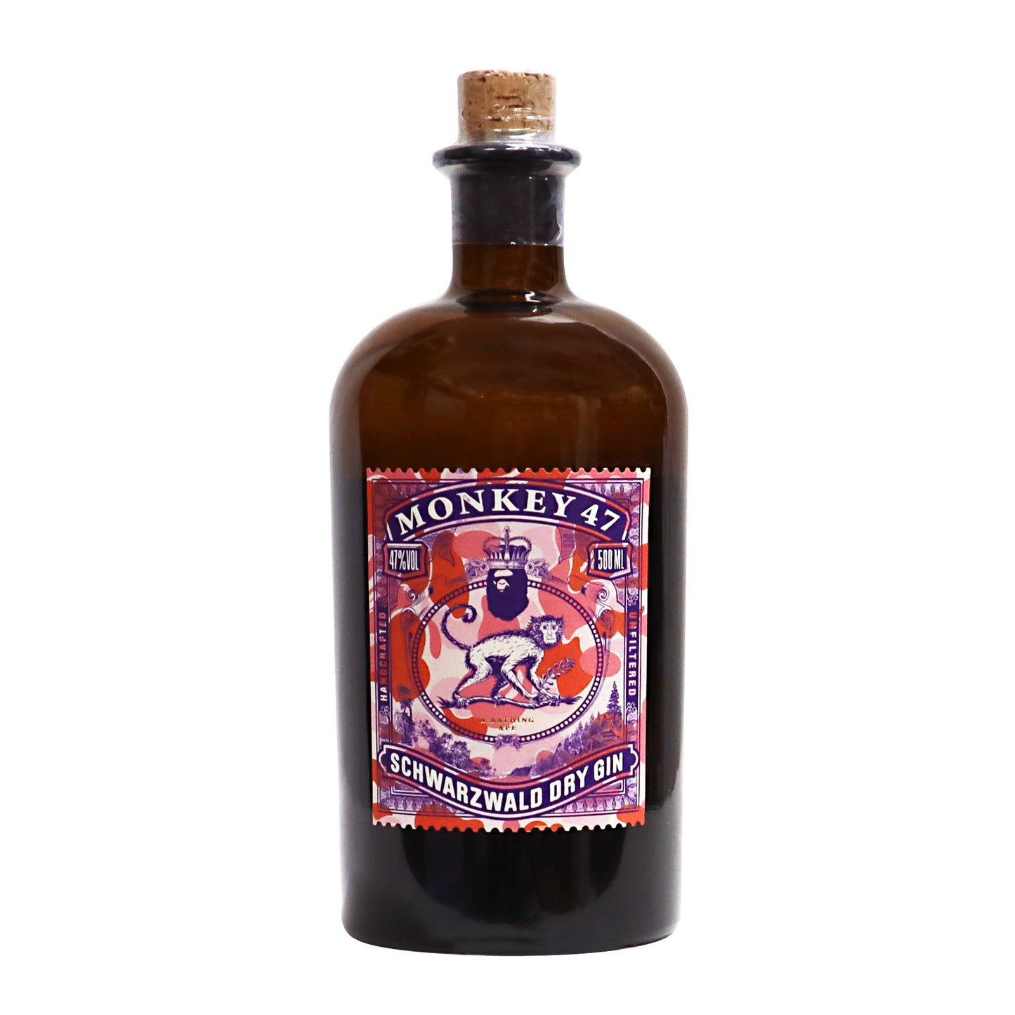 【MONKEY47】"A BATHING APE® EDITION" DRY GIN 47度 500ml/ペルノリカール