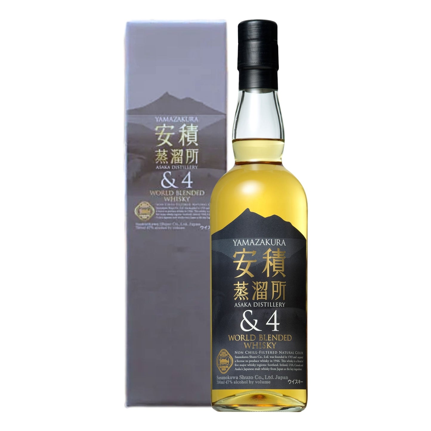 山桜 安積蒸溜所 &4 ワールドブレンデッドウイスキー 47度 700ml/笹の川酒造