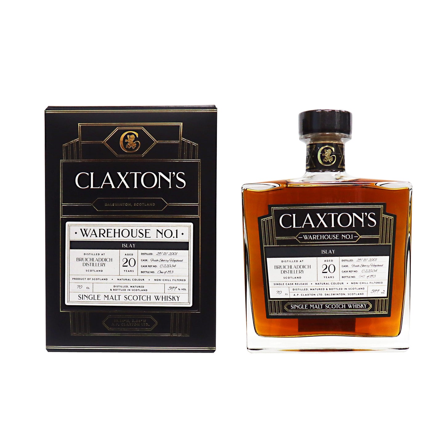 【ウェアハウスNo.1】クラクストンズ 20年 59.9度 700ml/ブルックラディ蒸留所