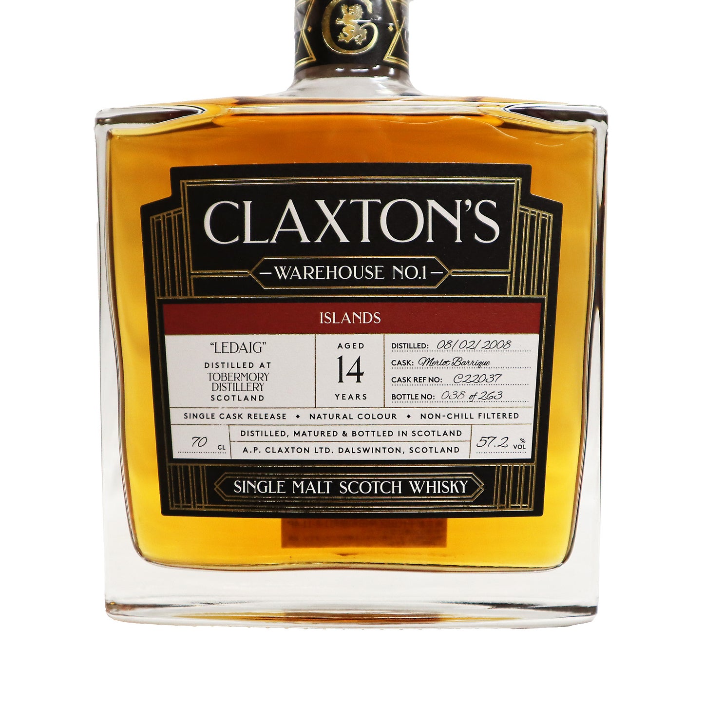 【レダイグ】”ウェアハウスNo.1シリーズ” 2008 14年 57.2度 700ml/クラクストンズ
