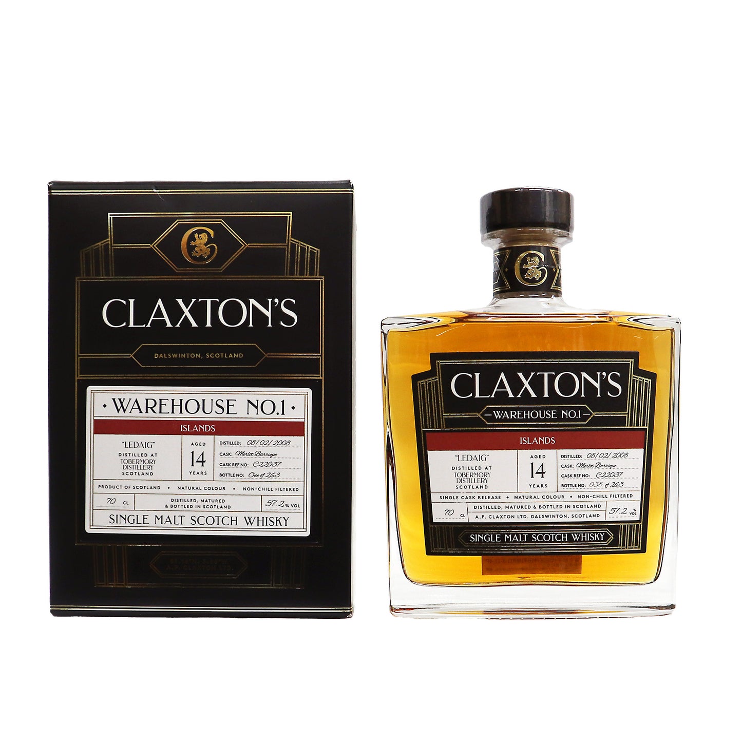 【レダイグ】”ウェアハウスNo.1シリーズ” 2008 14年 57.2度 700ml/クラクストンズ