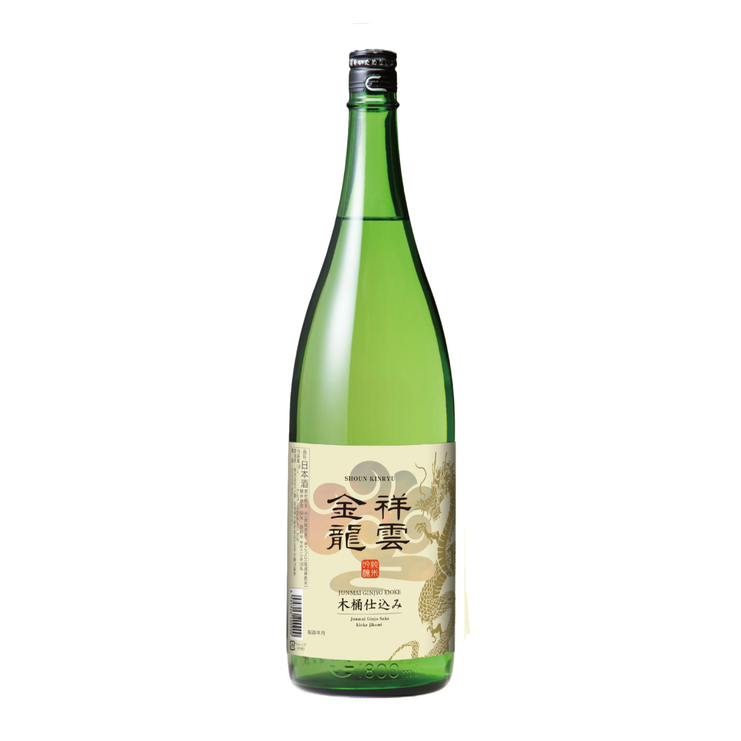【祥雲金龍 純米吟醸 木桶仕込み 】祥雲金龍 純米吟醸 木桶仕込み 720ml/一ノ蔵/金龍蔵
