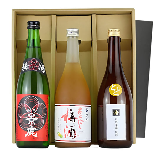 【こだわりの梅酒 飲み比べ】 越乃景虎 梅乃宿 あらごし梅酒 山形正宗 とろとろ梅酒　720ml ×3本