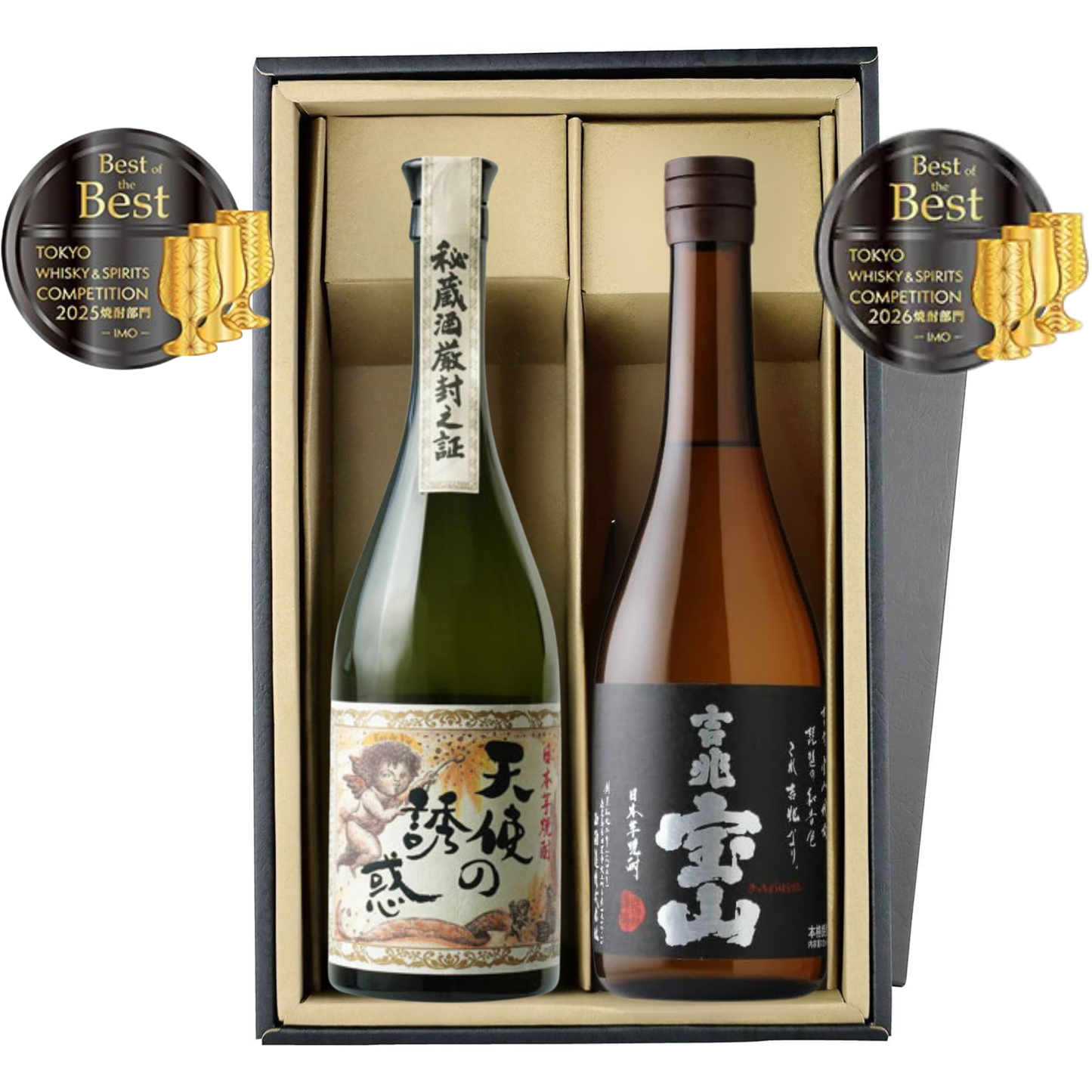 【TWSCベスト・オブ・ザ・ベスト セット】吉兆宝山 & 天使の誘惑 芋焼酎720ml × 2本/西酒造