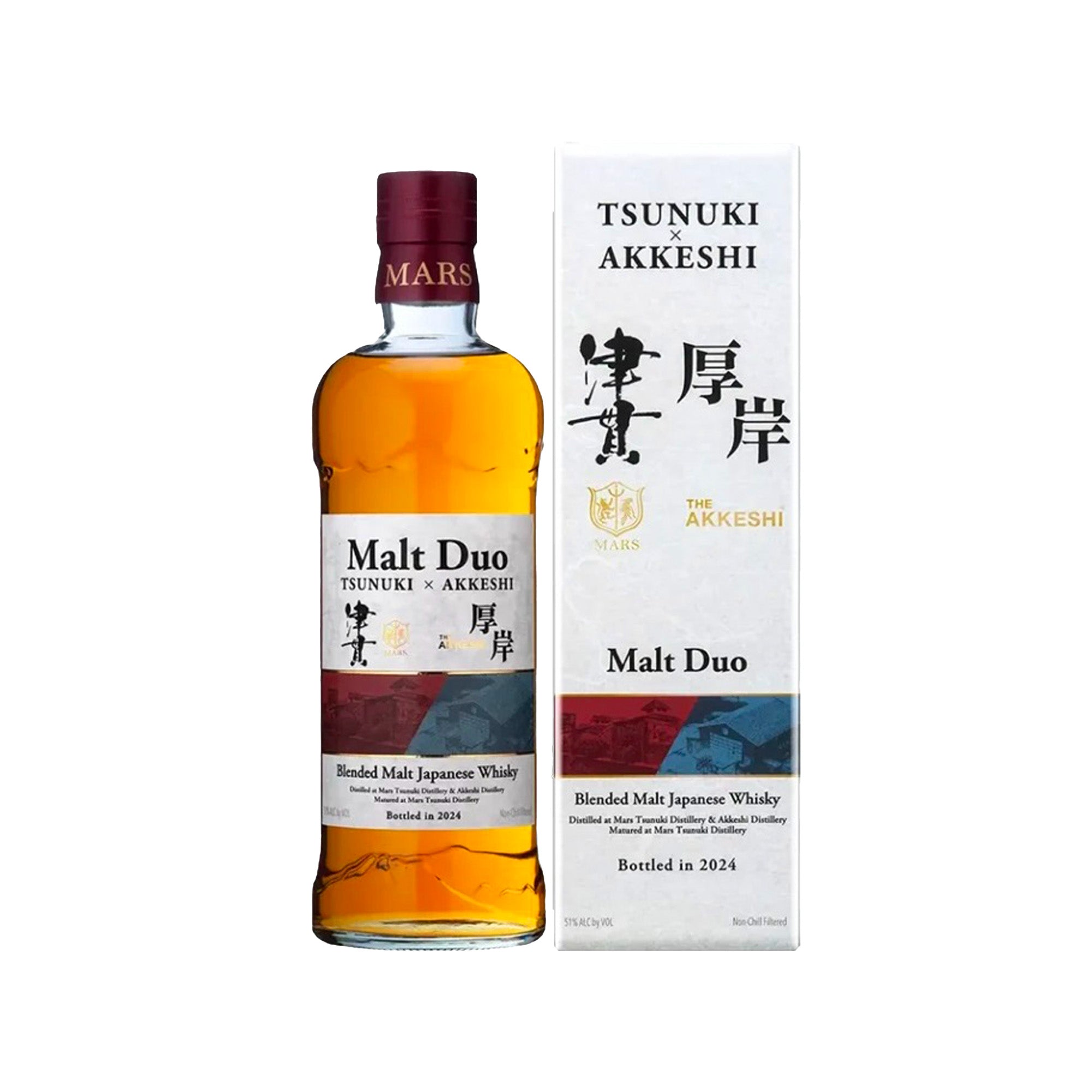 津貫×厚岸】MARS WHISKY MALT DUO ブレンデッドモルトジャパニーズウイスキー 51度 700ml/本坊酒造【予約】お届け –  鈴木酒販ONLINE STORE