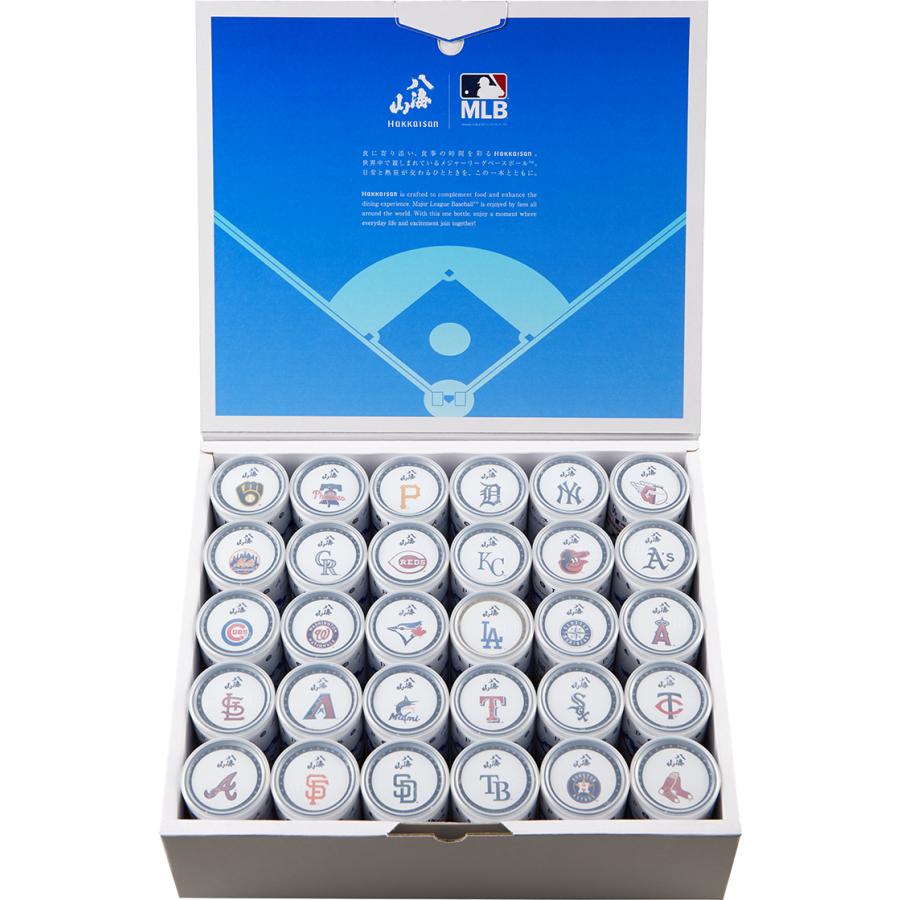 【八海山】特別本醸造 八海山　MLB30 球団コレクションセット 限定デザイン缶  180mlx30本/ 八海醸造 ※ 4/17発送予定